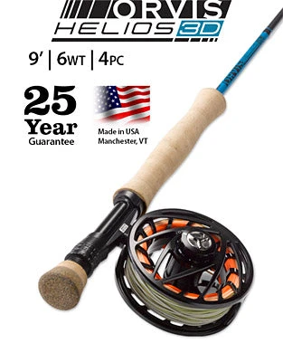 Fly Rods ORVIS HELIOS 3D BLUE 9FT 6WT - 4PC 3 Fly Rods ORVIS HELIOS 3D BLUE 9FT 6WT - 4PC
