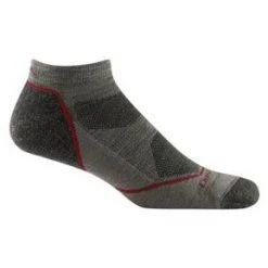 Darn Tough Socks Hats Gloves MEN'S LIGHT HIKER NO SHOW LIGHTWEIGHT HIKING SOCK WITH CUSHION