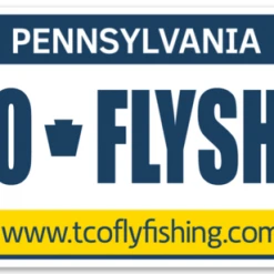 TCO Fly Shop Fly Fishing Stickers TCO Sticker - PA License Plate