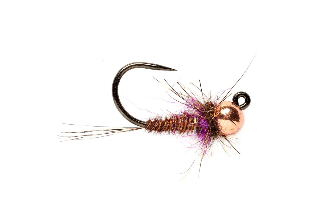 Fulling Mill Hot Spot Pheasant Tail Jig Purple Barbless Flies 3 Fulling Mill Hot Spot Pheasant Tail Jig Purple Barbless Flies