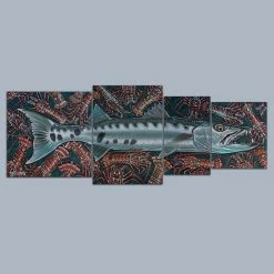 DeYoung Print - 4 Panel Barracuda