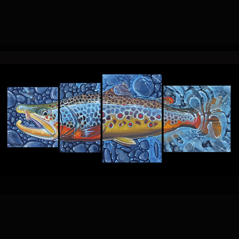 Gifts DeYoung Print - 4 Panel - Shades Of Brown 3 Gifts DeYoung Print - 4 Panel - Shades Of Brown