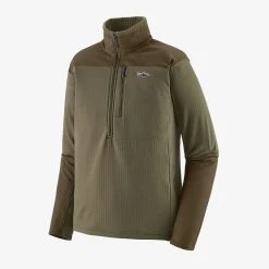 Patagonia Mens L/S R1 Fitz Roy 1/4 Zip Shirts