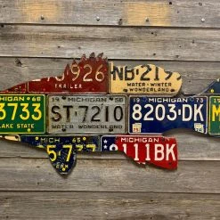 Cody Richardson Art - Michigan Smallmouth Bass License Plate Art Gifts