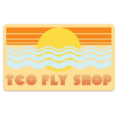 TCO Fly Shop Fly Fishing Stickers TCO Sticker - 70's Summer Sunset 3 TCO Fly Shop Fly Fishing Stickers TCO Sticker - 70's Summer Sunset