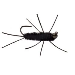 Fulling Mill Flies Jiggy Pats Black Barbless