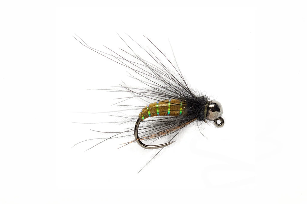 Fulling Mill Callie's Jiggable Caddis Olive Barbless Flies 3 Fulling Mill Callie's Jiggable Caddis Olive Barbless Flies