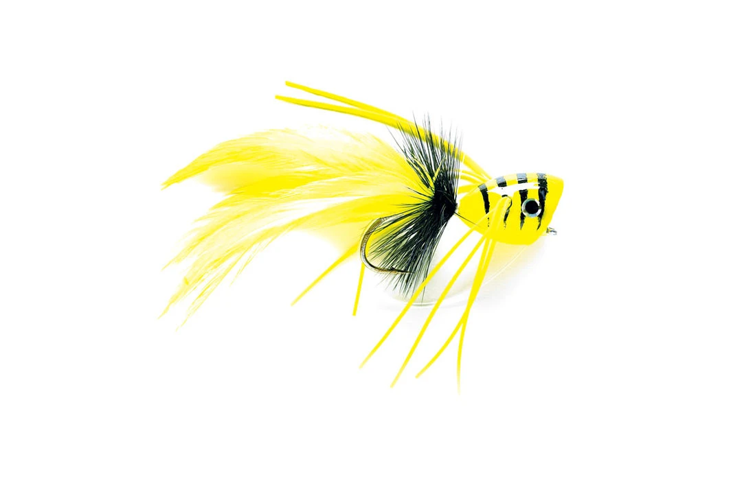 Fulling Mill Flies Bass Popper Chartreuse 3 Fulling Mill Flies Bass Popper Chartreuse