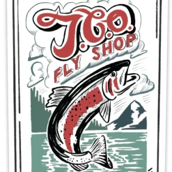 TCO Fly Shop The Beer Label Trout TCO Sticker