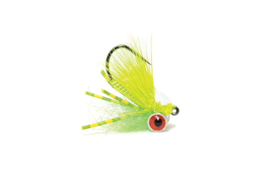 Fulling Mill Bluegill Mini Slider White & Chartruese 3 Fulling Mill Bluegill Mini Slider White & Chartruese