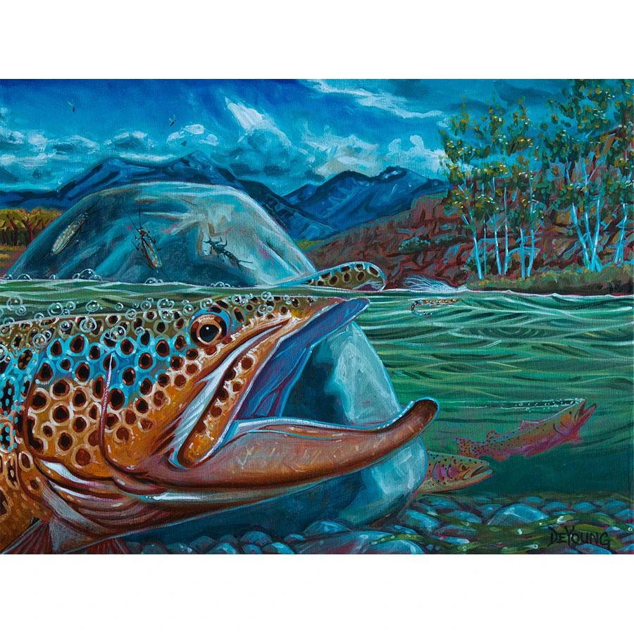 Gifts DeYoung Print - Brown Stonefly 3 Gifts DeYoung Print - Brown Stonefly