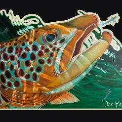 Fly Fishing Stickers DeYoung Decal-Brown Callibaetis Cutout