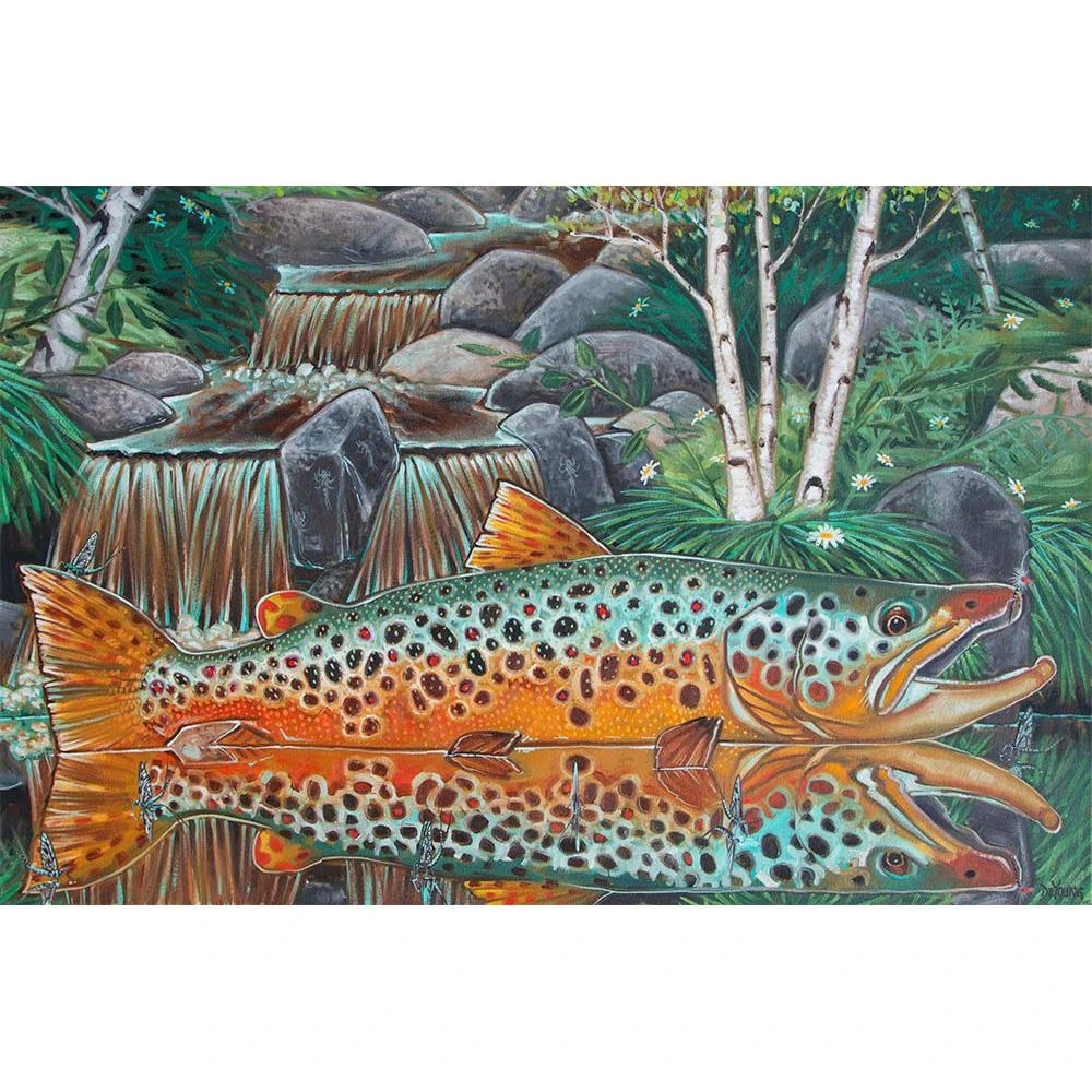 DeYoung Print - Brown Trout Waterfall Gifts 3 DeYoung Print - Brown Trout Waterfall Gifts