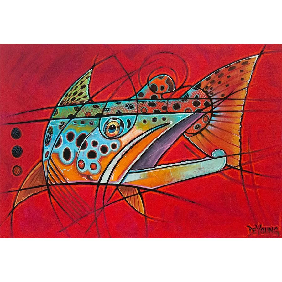 Gifts DeYoung Print - Cubist Brown 3 Gifts DeYoung Print - Cubist Brown