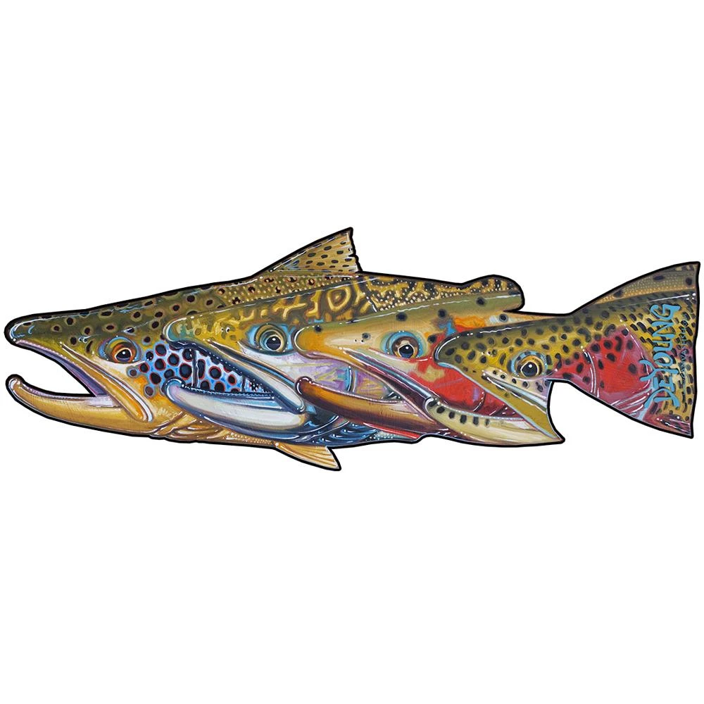 DeYoung Decal-Fab Four Trout 3 DeYoung Decal-Fab Four Trout