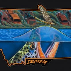 Fly Fishing Stickers DeYoung Decal-Harvest Moon Riser 8"