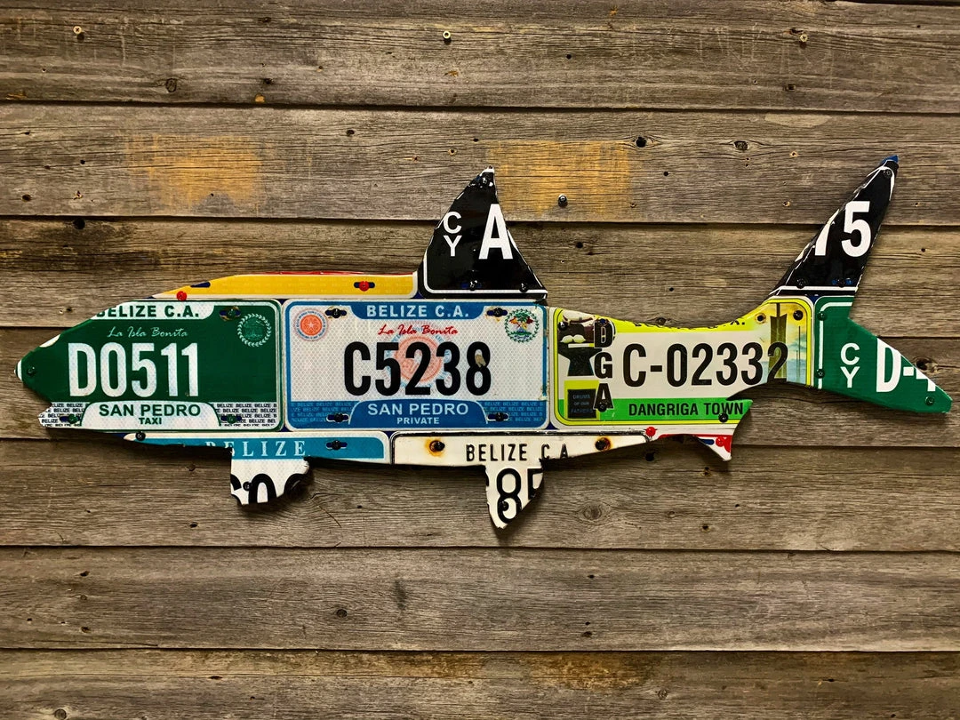 Gifts Cody Richardson Art - Belize Grand Slam License Plate Art Bundle (Permit/Tarpon/Bonefish) 4 Gifts Cody Richardson Art - Belize Grand Slam License Plate Art Bundle (Permit/Tarpon/Bonefish)