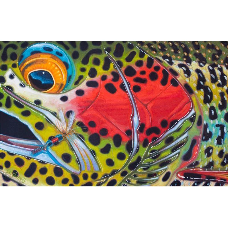 DeYoung Print - Abstract Rainbow - Royal Wulff 3 DeYoung Print - Abstract Rainbow - Royal Wulff