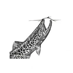 Fly Fishing Stickers DeYoung Decal-Rising Brown