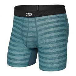 SAXX HOT SHOT BOXER BRIEF FLY - WASHED TEAL HEATHER Layering & Underwear