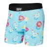 SAXX VIBE BOXER BRIEF - POOL PARTY- BLUE Layering & Underwear