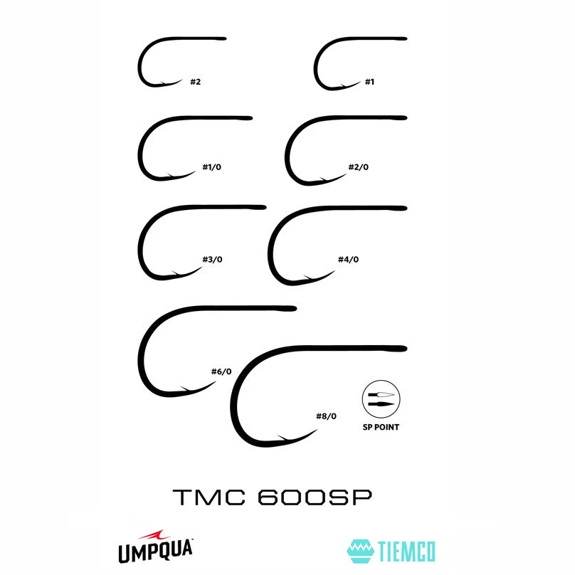 Umpqua TIEMCO HOOK - TMC 600SP 5 Umpqua TIEMCO HOOK - TMC 600SP