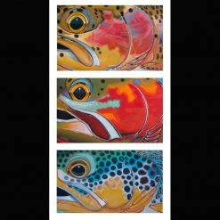 Gifts DeYoung Print - Trout Trio -Bow Cutt Brown