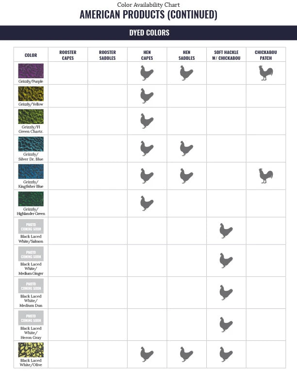 Materials Whiting American Hen Cape 6 Materials Whiting American Hen Cape