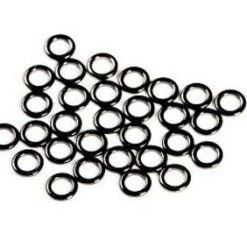 Wapsi ANGLERS IMAGE TIPPET RINGS SMALL BLACK NICKEL - 10 PACK Accessories
