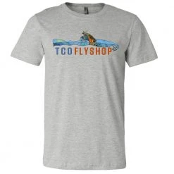 TCO Fly Shop Shirts TCO Logo T-Shirt Deyoung Brown Trout Riser