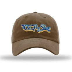 Socks Hats Gloves TCO Fly Shop Logo Hat - Retro Logo - Garment Washed Twill Driftwood