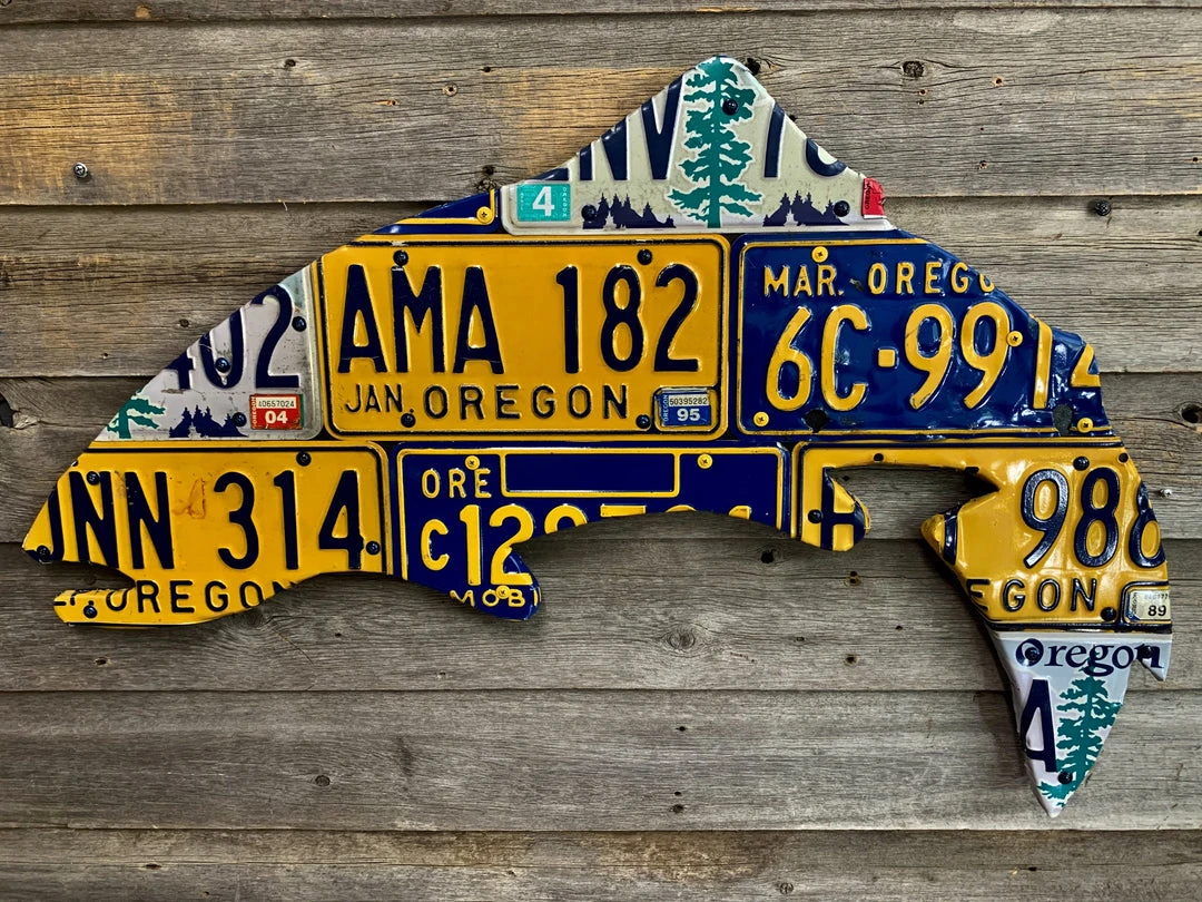 Gifts Cody Richardson Art - Oregon Trout License Plate Art 3 Gifts Cody Richardson Art - Oregon Trout License Plate Art