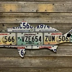 Cody Richardson Art - Louisiana Redfish Antique License Plate Art