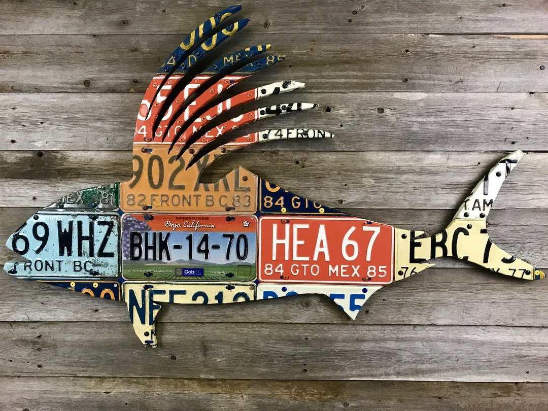 Cody Richardson Art - Mexico Roosterfish License Plate Art 3 Cody Richardson Art - Mexico Roosterfish License Plate Art