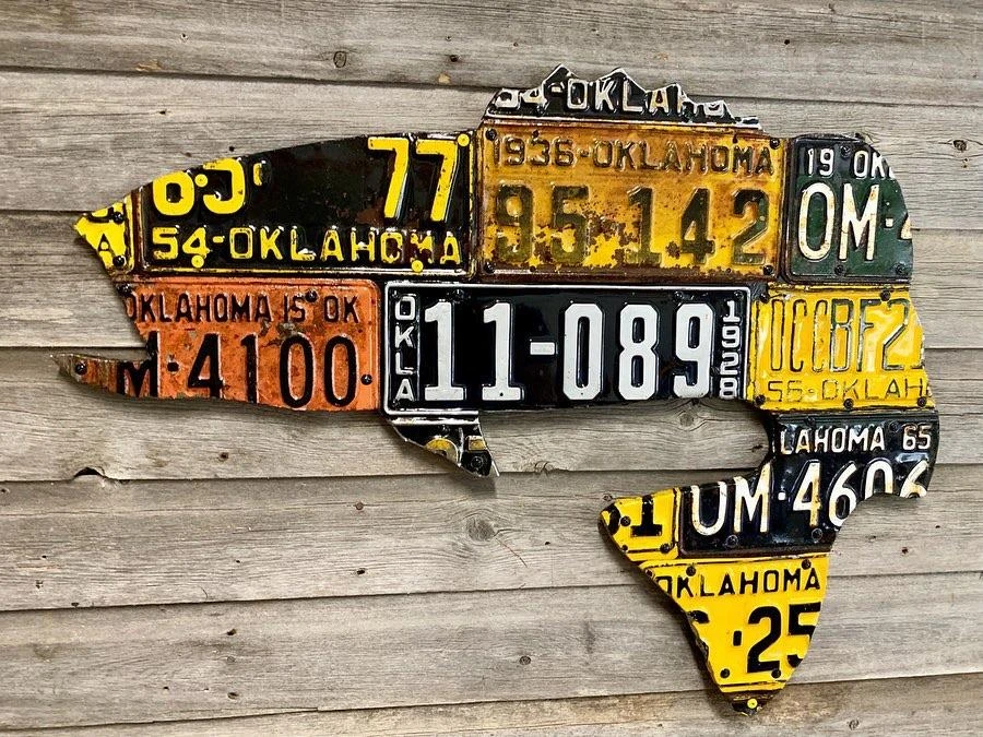 Cody Richardson Art - Oklahoma Largemouth Bass License Plate Art Gifts 3 Cody Richardson Art - Oklahoma Largemouth Bass License Plate Art Gifts
