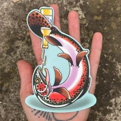 Fly Fishing Stickers DrewLR Sticker - Quarantine And Chill