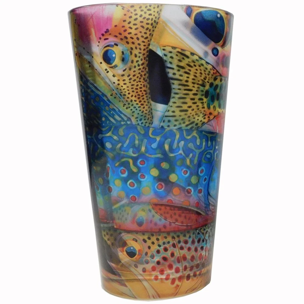 DeYoung Pilsner Glass - Trout Confetti 3 DeYoung Pilsner Glass - Trout Confetti
