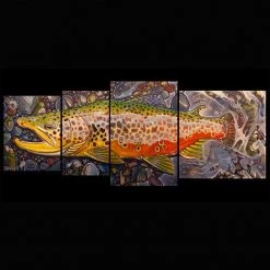 DeYoung Print - 4 Panel - Brown Wildflower Gifts