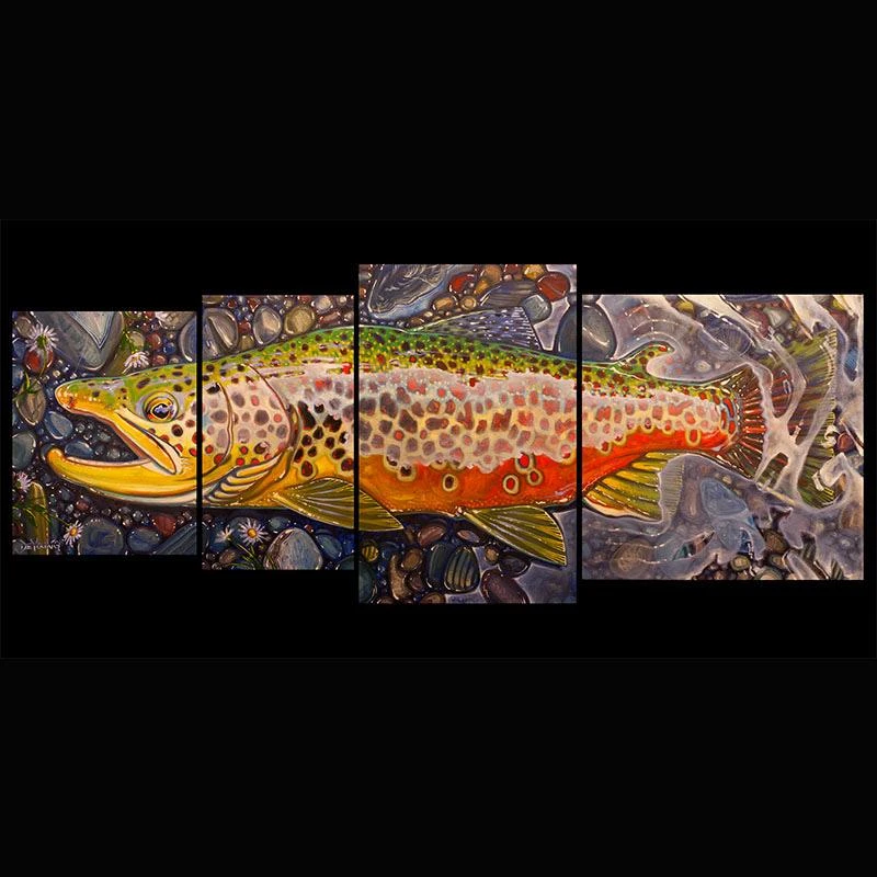 DeYoung Print - 4 Panel - Brown Wildflower Gifts 3 DeYoung Print - 4 Panel - Brown Wildflower Gifts